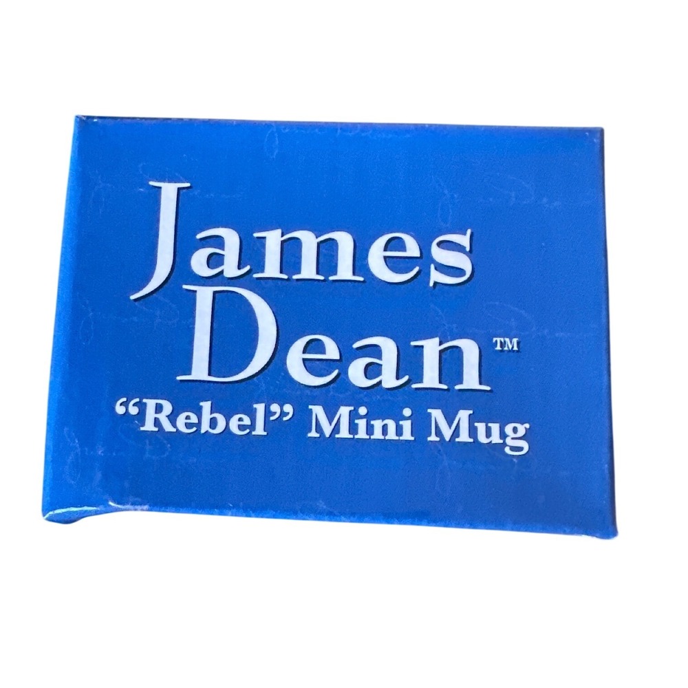 James Dean Rebel Mini Mug Collectible Ceramic Espresso Cup NIB Gift Boxed rare - Picture 2 of 3